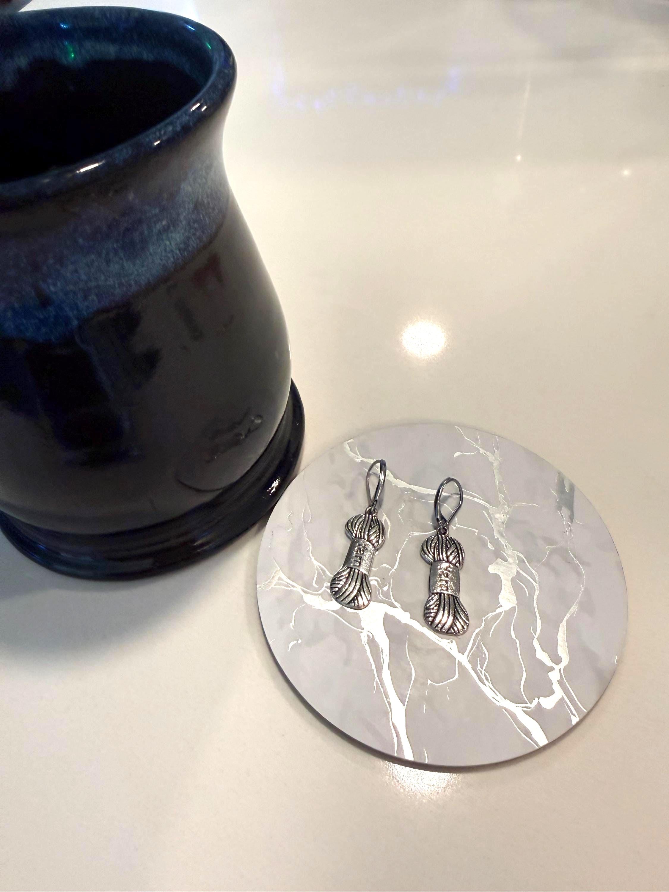 Fiber Arts Charm Earrings/ Handcrafted  Jewelry For Makers
