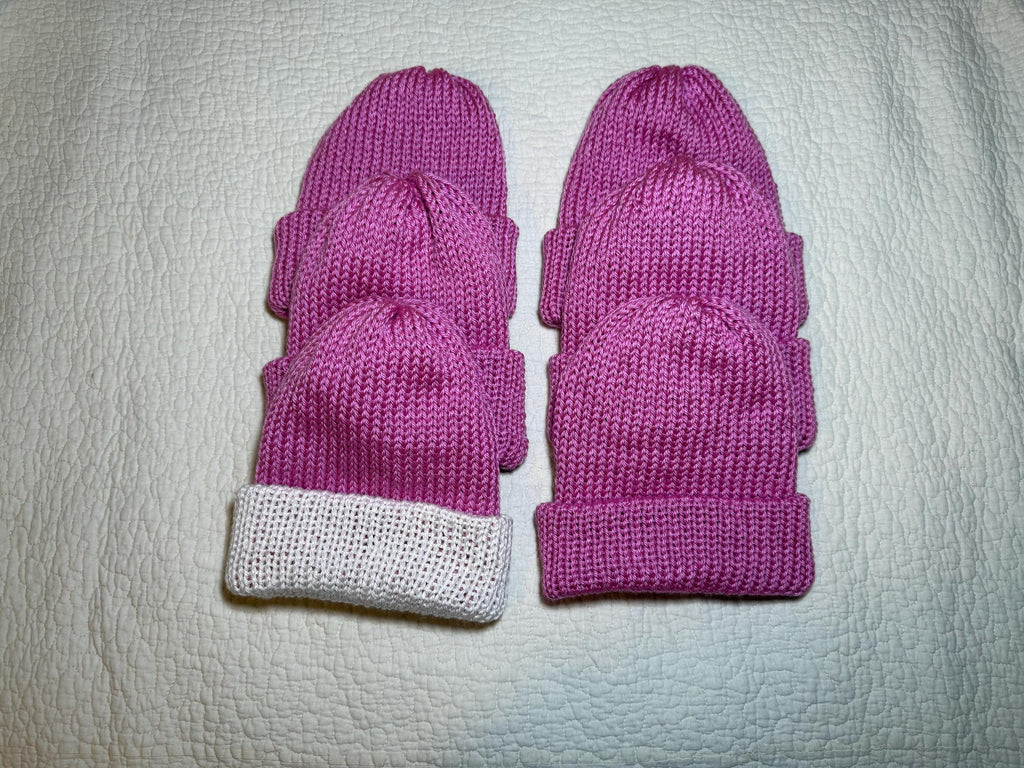 Knit Hat Handmade Winter Cap Double Sided Cap Toboggan