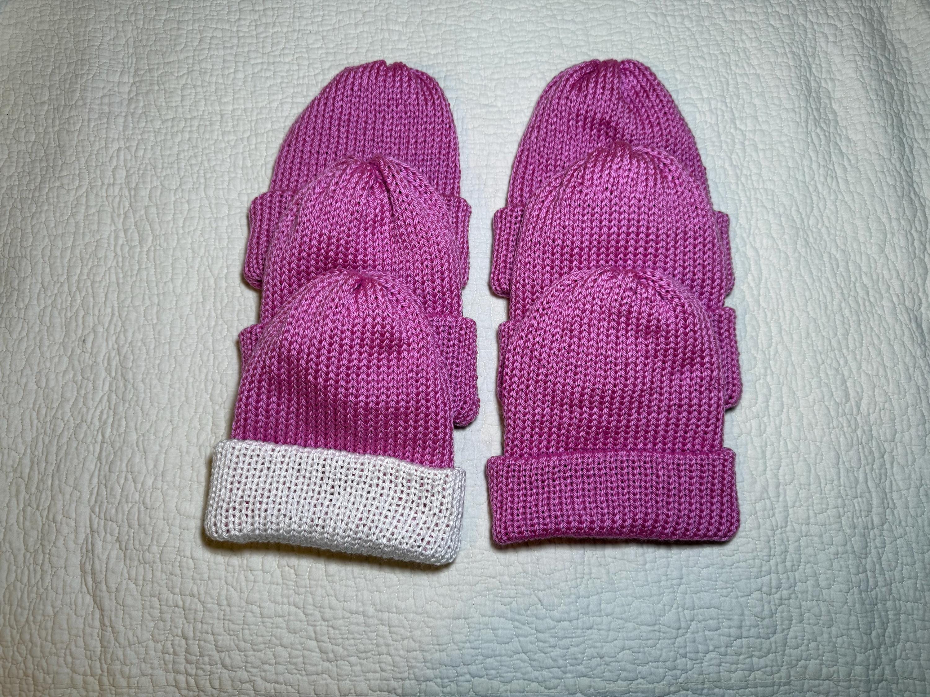 Knit Hat Handmade Winter Cap Double Sided Cap Toboggan