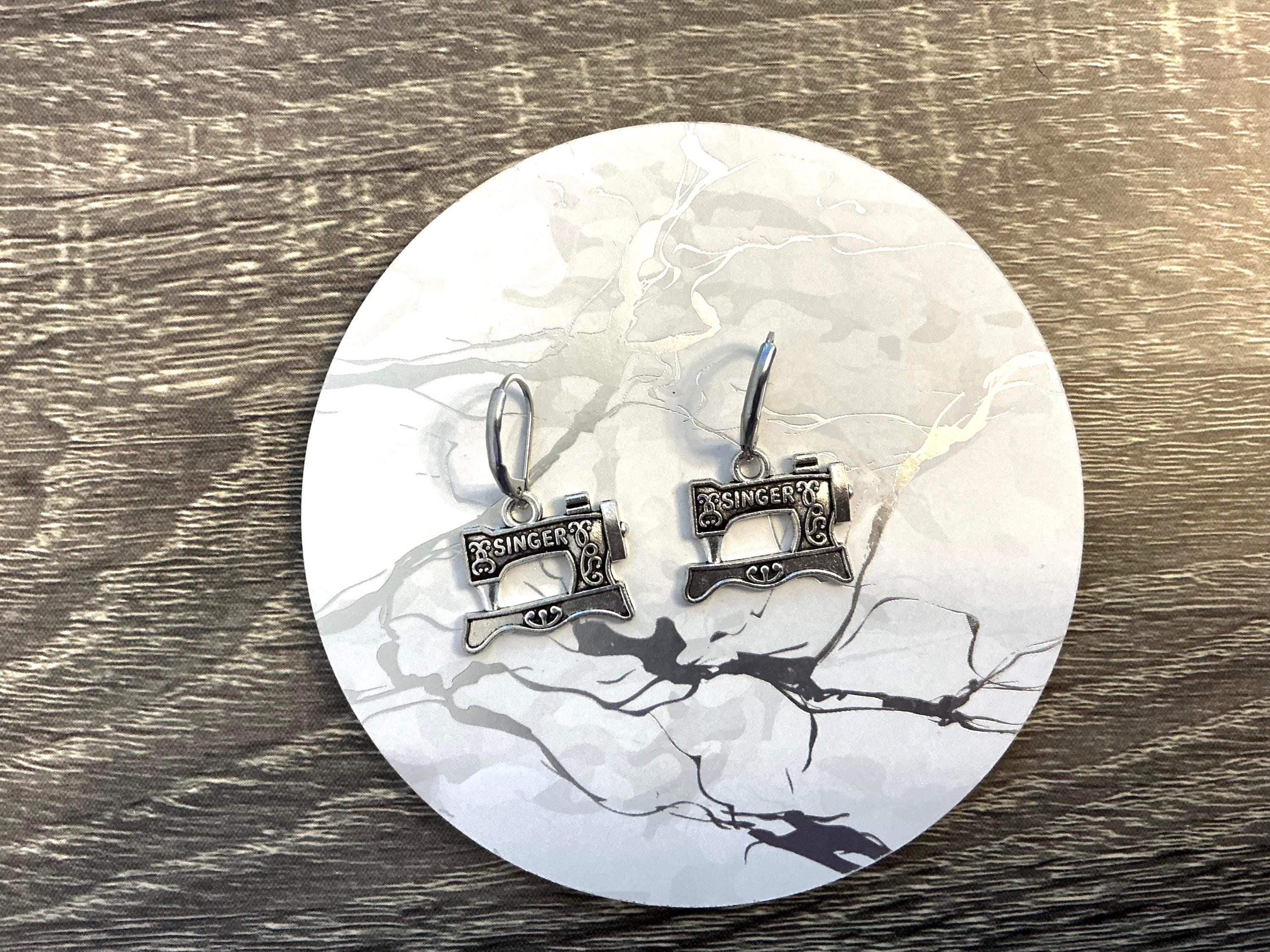 Fiber Arts Charm Earrings/ Handcrafted  Jewelry For Makers