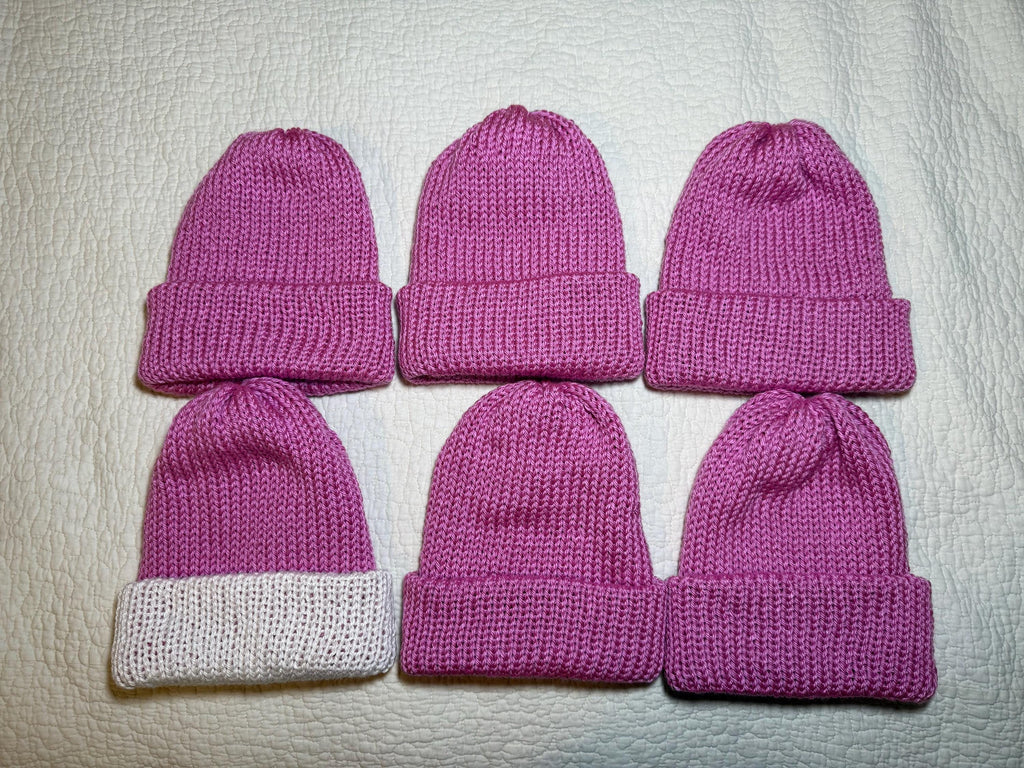 Knit Hat Handmade Winter Cap Double Sided Cap Toboggan