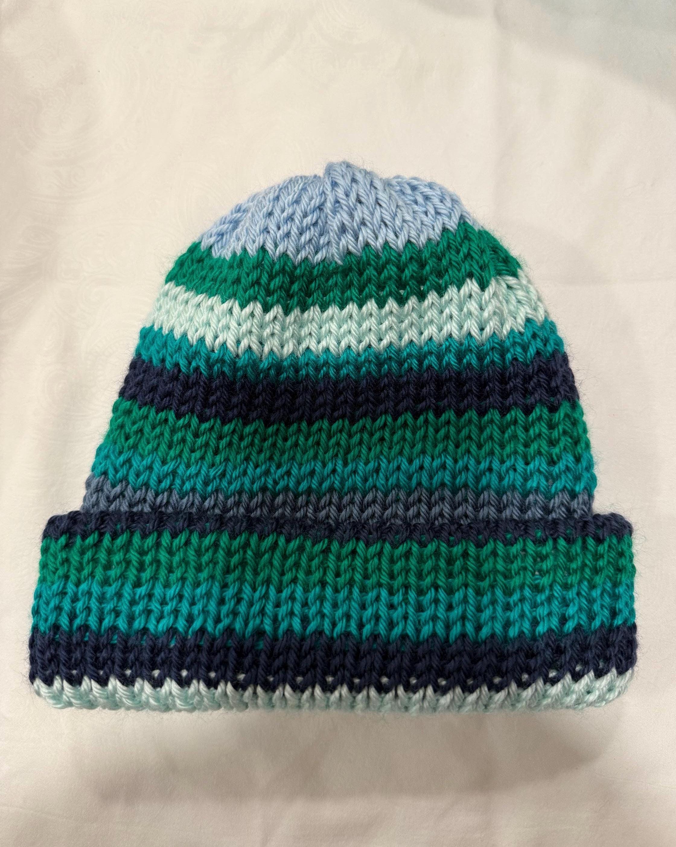 Handmade Knit Cuffed Beanie – Soft Winter Hat, PNW Cap