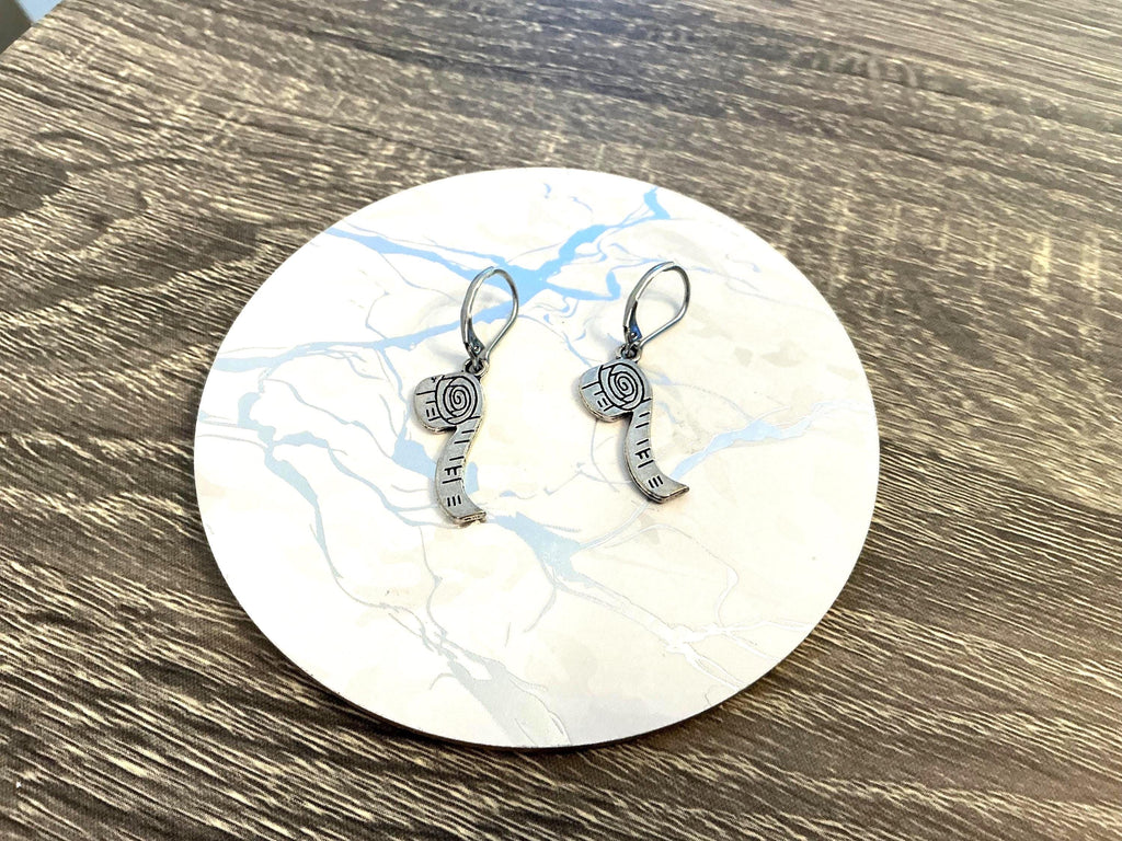 Fiber Arts Charm Earrings/ Handcrafted  Jewelry For Makers