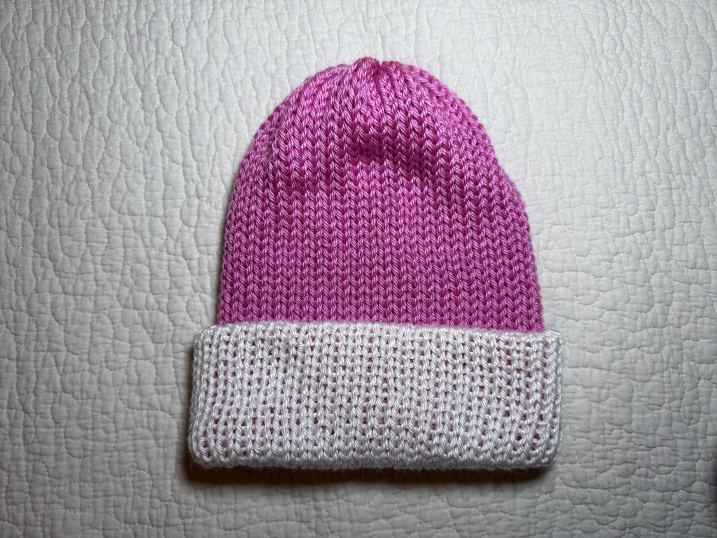 Knit Hat Handmade Winter Cap Double Sided Cap Toboggan