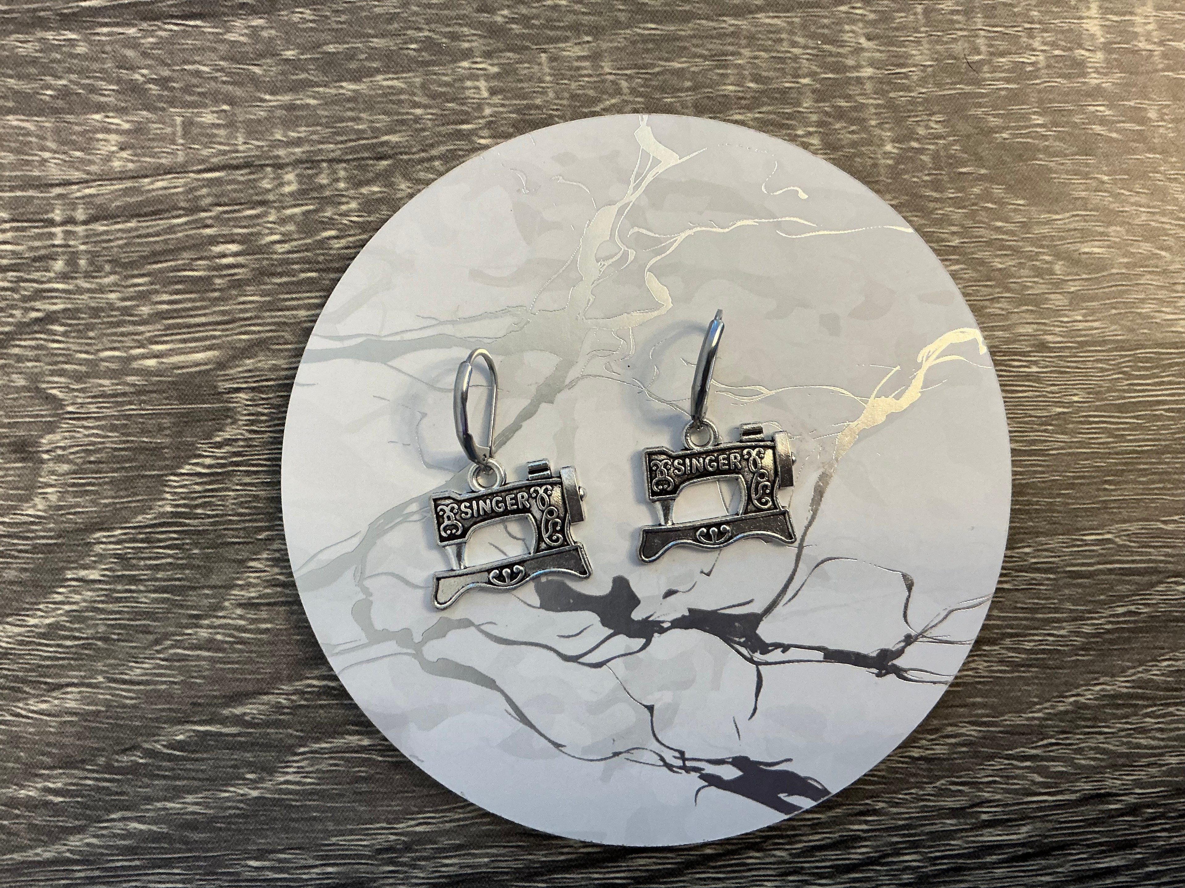 Fiber Arts Charm Earrings/ Handcrafted  Jewelry For Makers