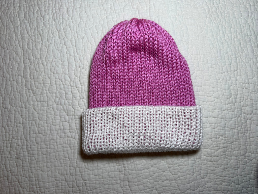 Knit Hat Handmade Winter Cap Double Sided Cap Toboggan