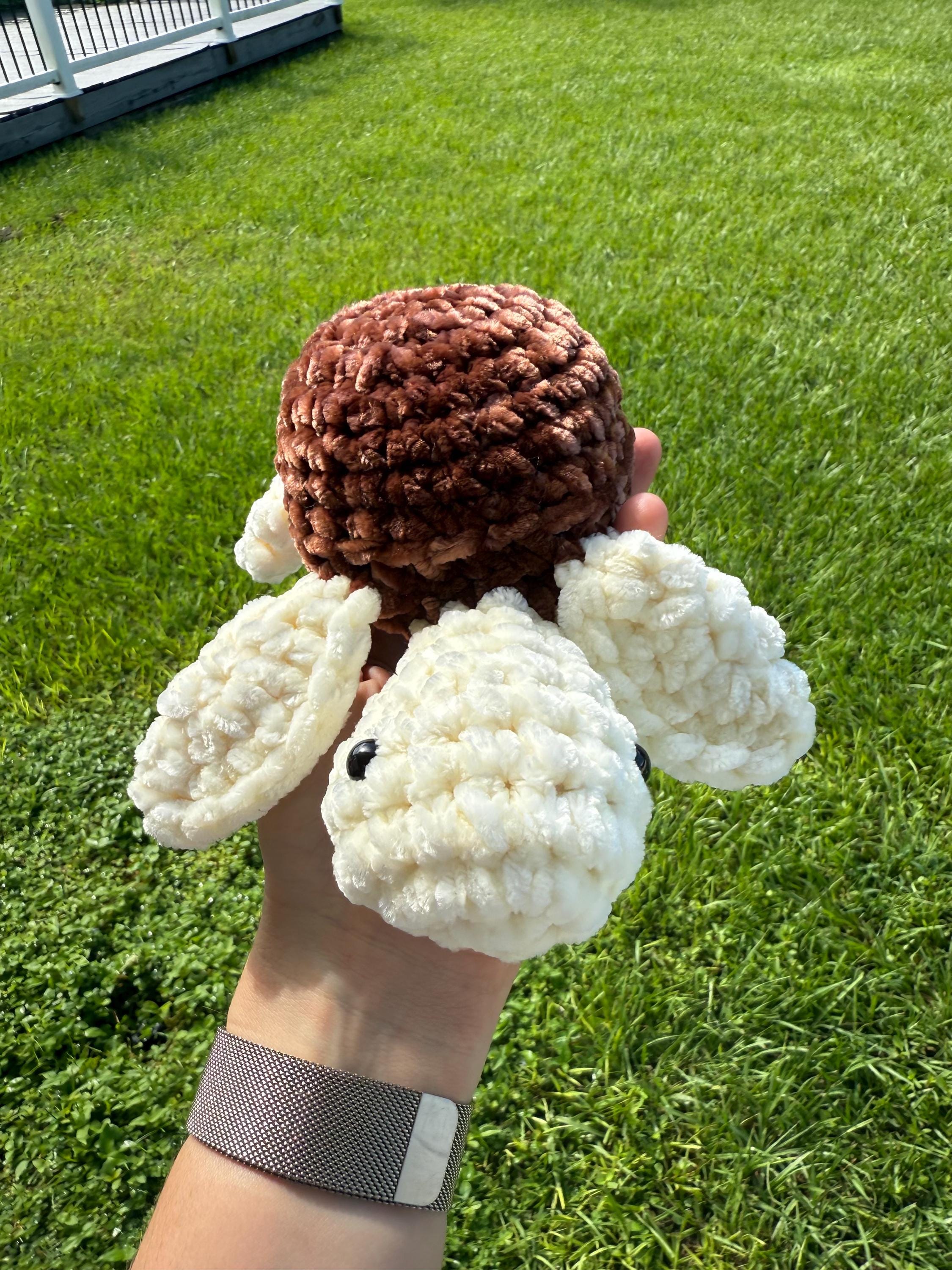 Crocheted Plush Sea Turtle: Desk Pet, Back to School