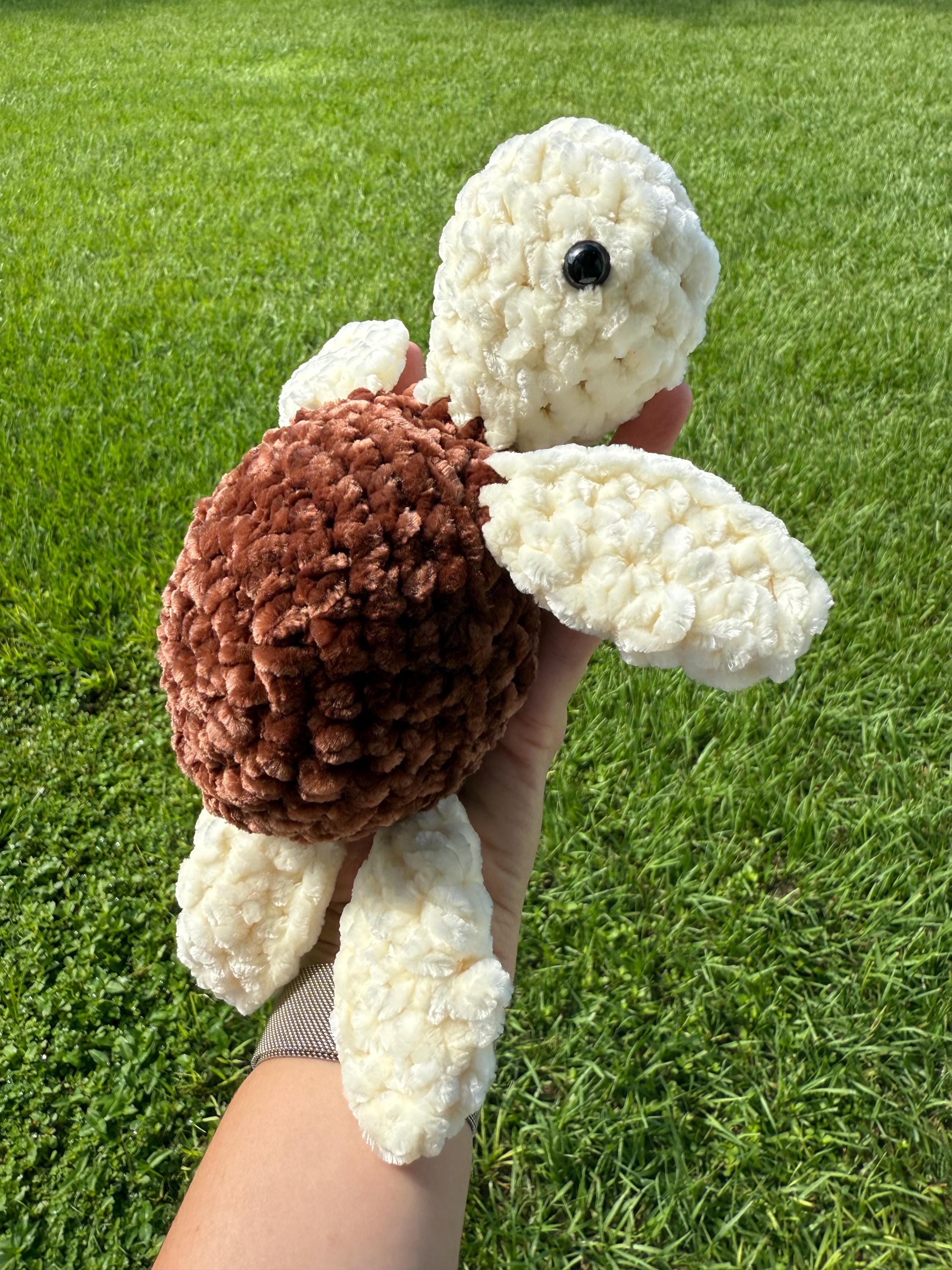Crocheted Plush Sea Turtle: Desk Pet, Back to School