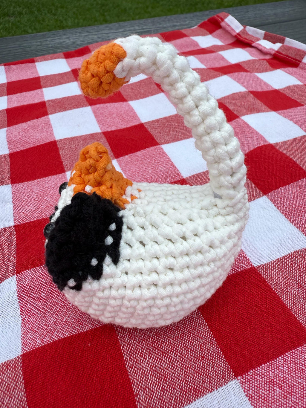Crocheted Miniature Calico Cat: Desk Kitty Gift