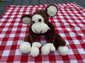 Crocheted Monkey Plush Toy: Soft Chenille Stuffed Animal